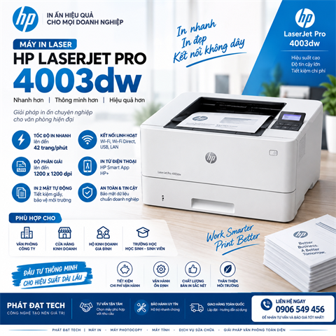 MÁY IN HP LASERJET PRO 4003DW 