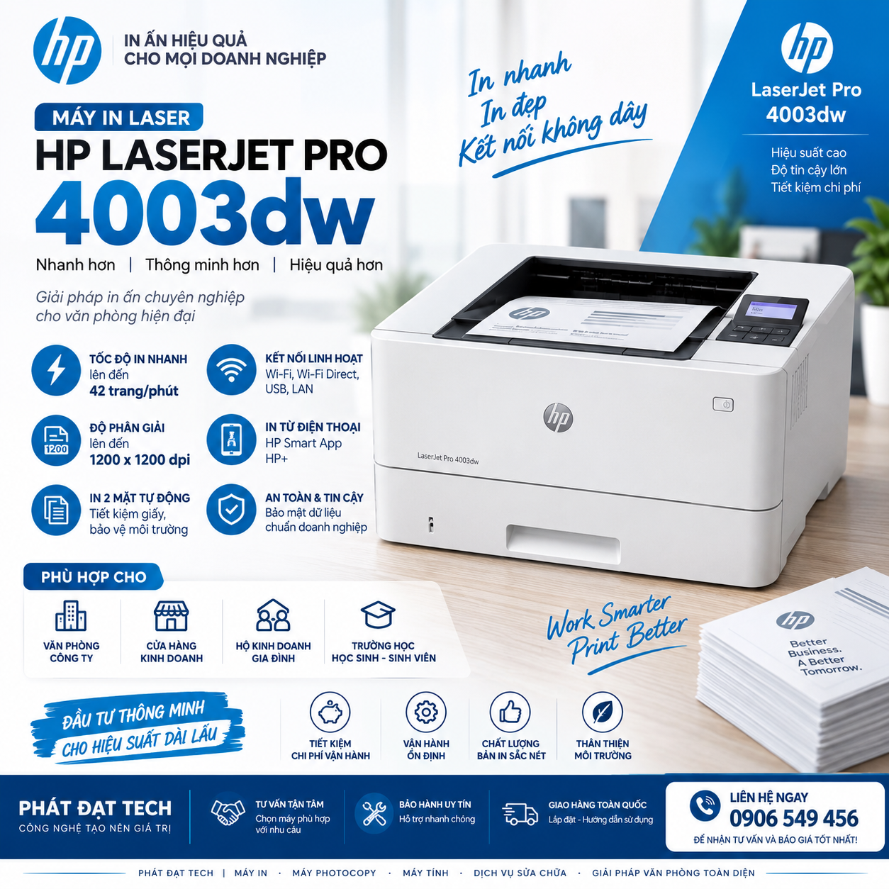 MÁY IN HP LASERJET PRO 4003DW
